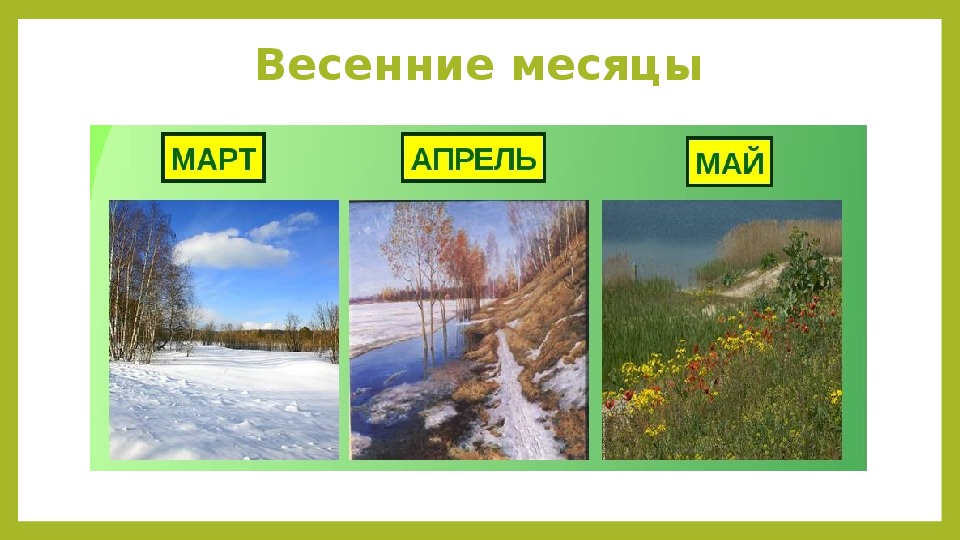 Месяцы весны картинки