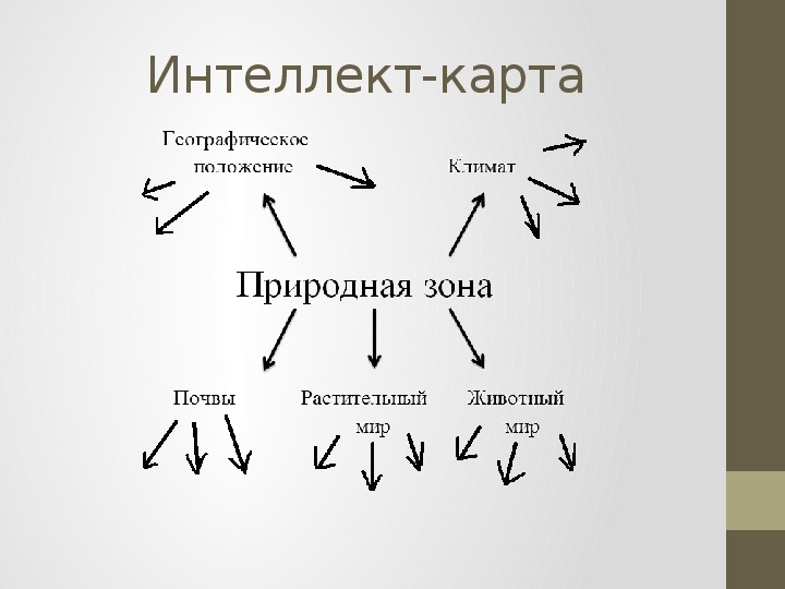 Ментальная карта природные зоны