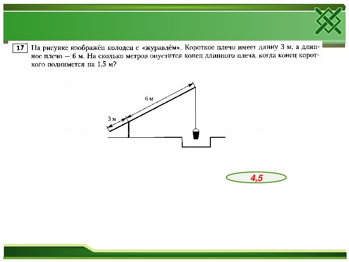 На рисунке изображен колодец с журавлем короткое плечо имеет длину 4 м а длинное