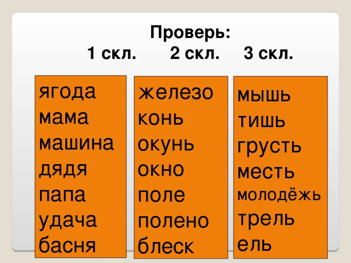 Слово из 5 первая р вторая е. 10 Слов 1 скл 2 скл 3 скл. Слова 2 скл. Слова 1 скл. Склонение существительных 1 скл 2 скл 3скл.