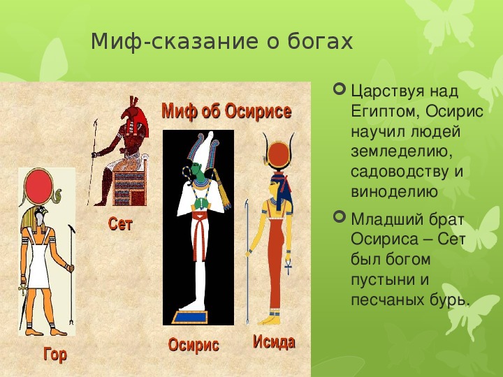 Кроссворд египетских богов