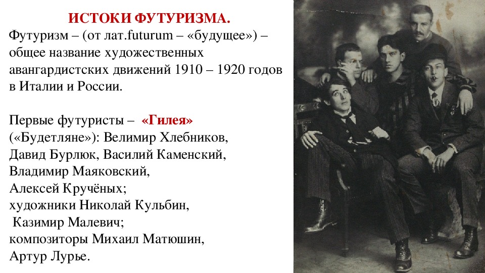 Русский футуризм представители. Футуристы в литературе 20 века в России. Представители футуризма в литературе 20 века в России. Футуристы в литературе серебряного века России. Футуристы Хлебников Бурлюк Крученых.