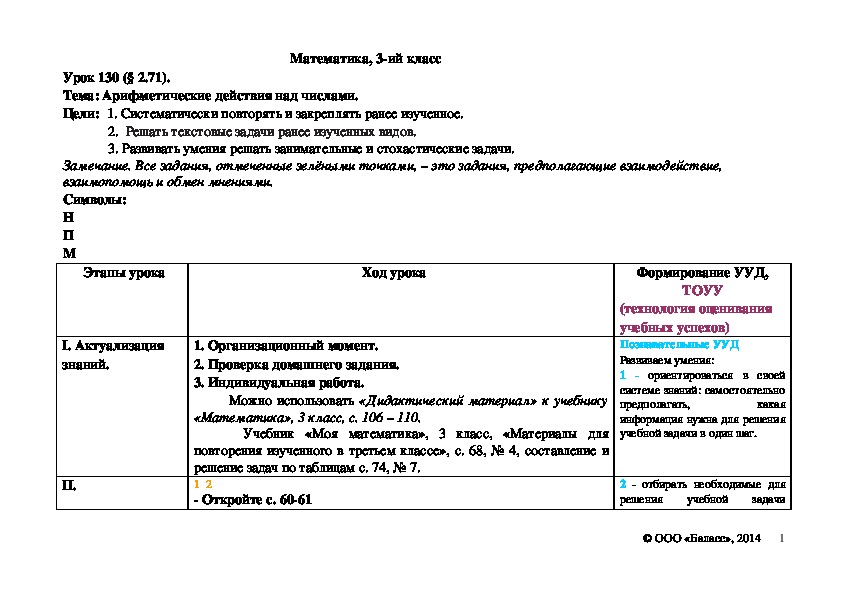 Обложка для материала Арифметические действия над числами.