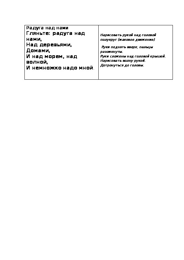 Обложка для материала Пальчиковая игра "Радуга над нами"