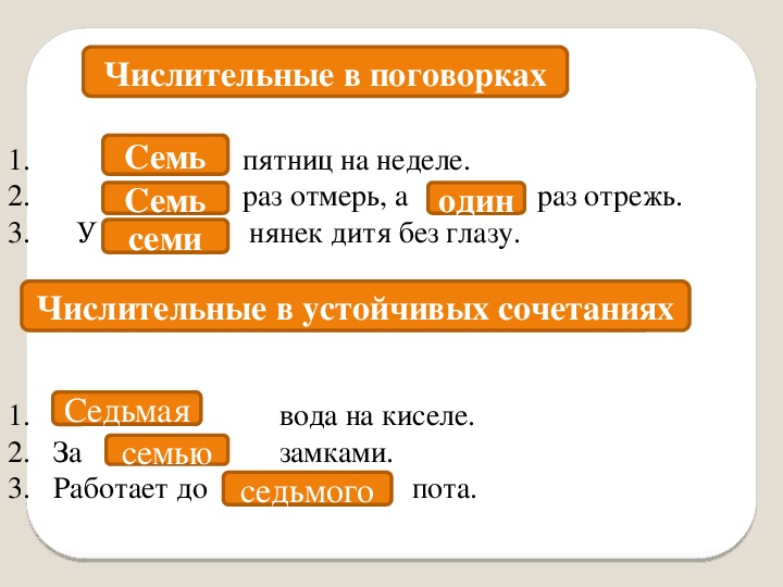 Презентация урока русский язык 4 кл тема "Имя числительное"