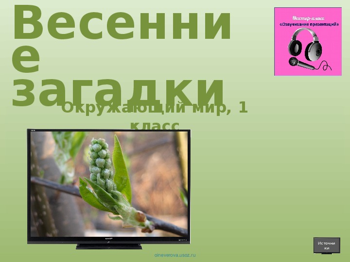 Обложка для материала Весенние загадки