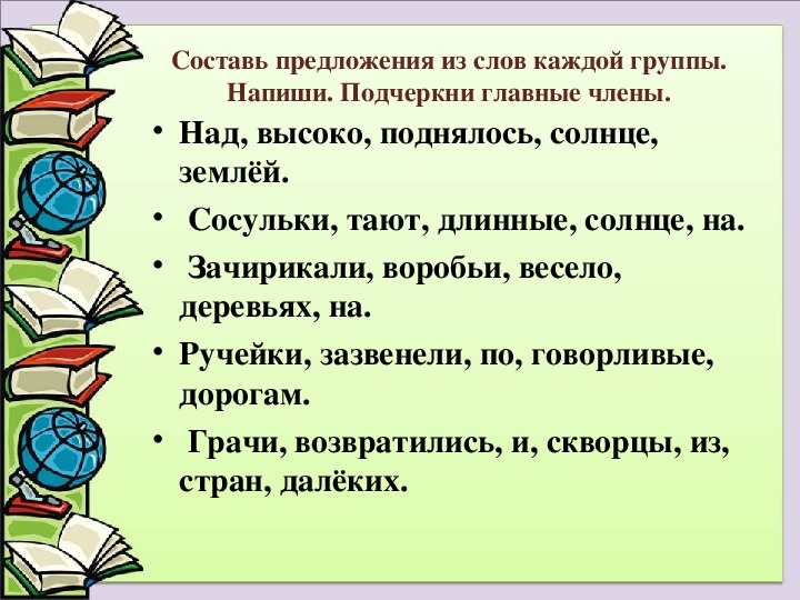 Деформированный текст 3 класс русский язык презентация