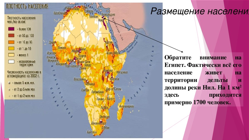 Африка урок 11 класс география. Карта плотности населения Египта. Плотность населения Египта. Карта плотности населения Африки 7 класс. Население Египта карта.