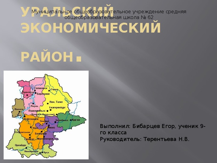 Презентация по географии на тему: "Уральский экономический район"
