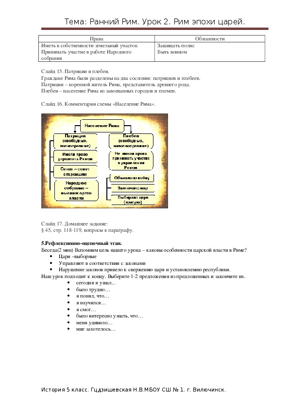 Рим эпохи царей презентация 5 класс уколова