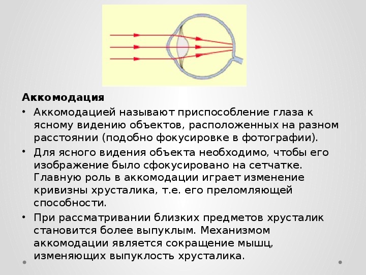 H 52.5 нарушения аккомодации