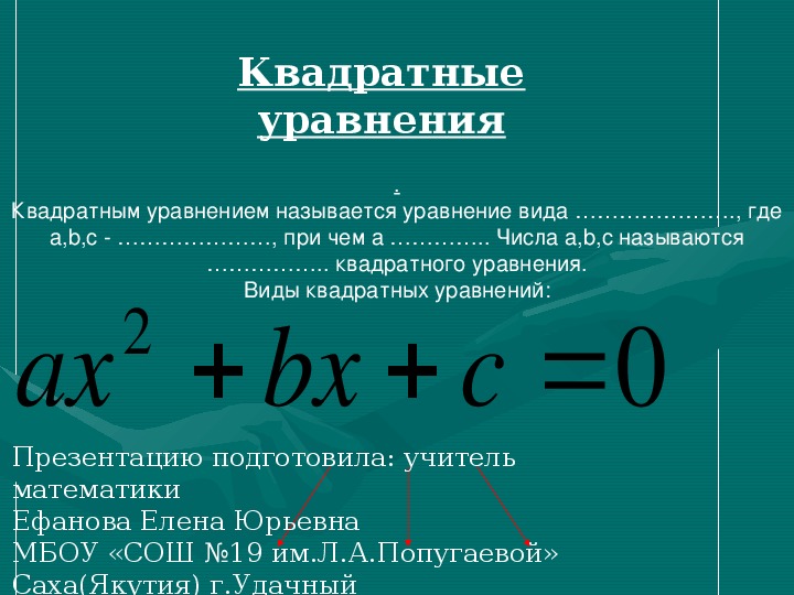 Теорема Виета презентация на уроке математики 6 класс