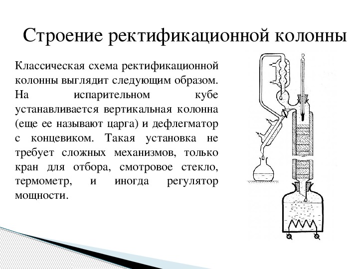 Ректификационная колонна схема и принцип работы