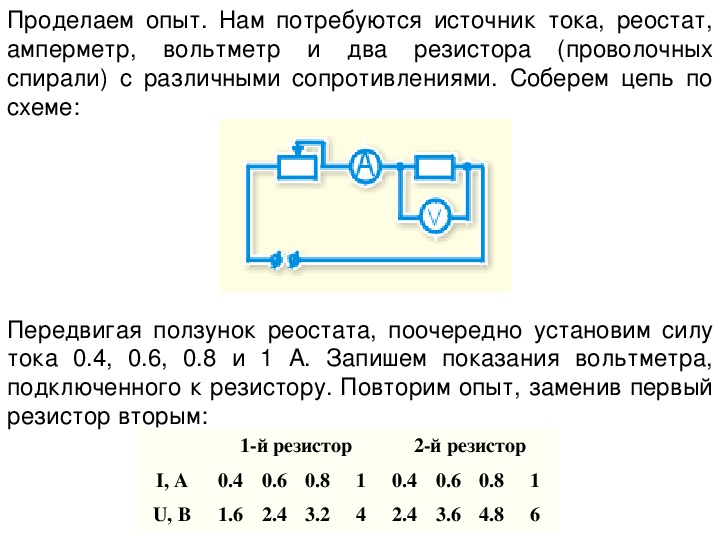 Закон ома презентация 8 класс физика