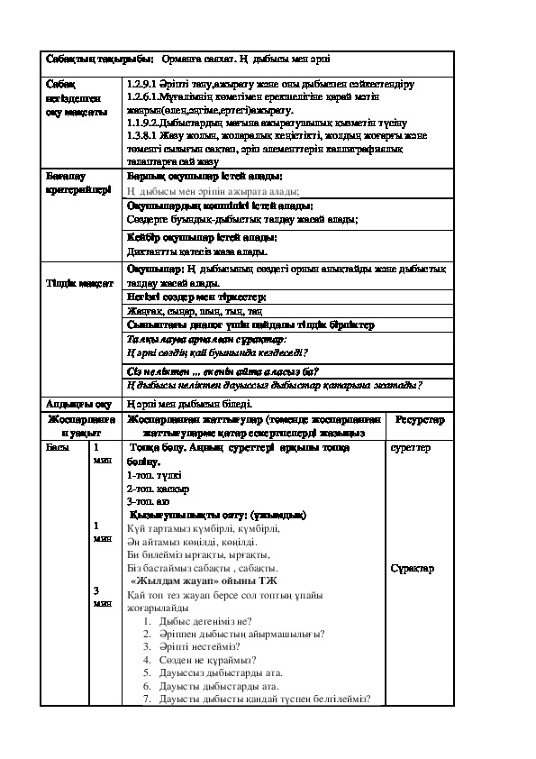 Обложка для материала Орманға саяхат. Ң  дыбысы мен әрпі