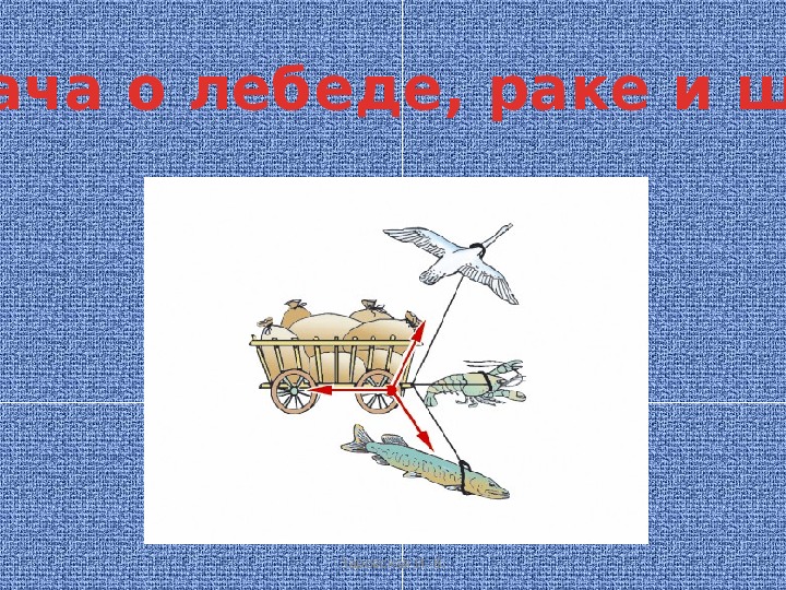 Лебедь рак и щука мораль