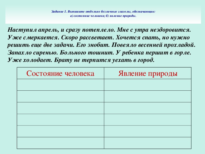 Какие глаголы называются безличными. Безличные глаголы. Безличные глаголы таблица. Безличные глаголы в русском языке. Безличные глаголы примеры.