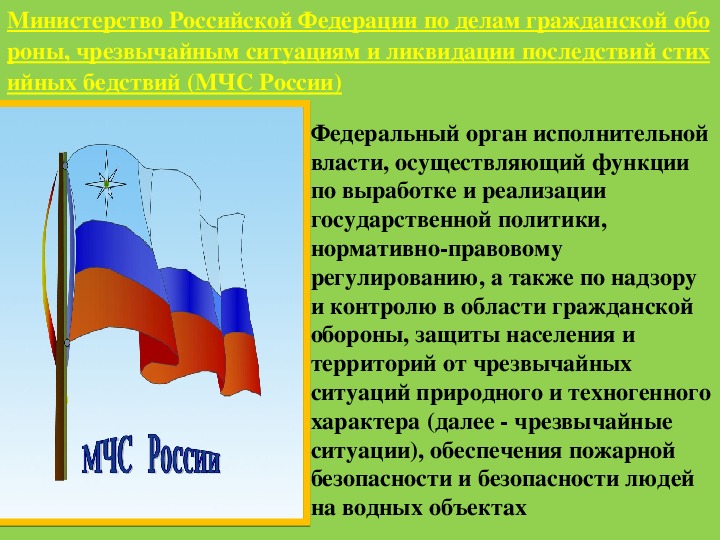 Проект мчс россии федеральный орган управления в области защиты населения от чрезвычайных ситуаций