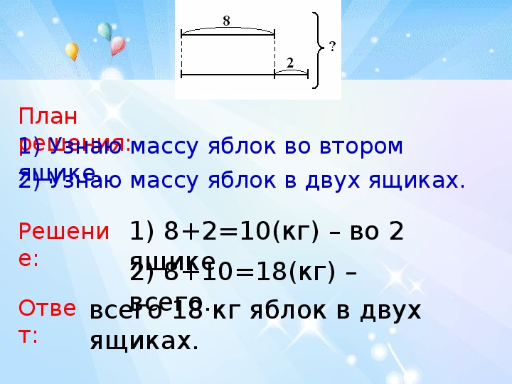 2 класс решение задач в 2 действия 1 класс презентация школа россии