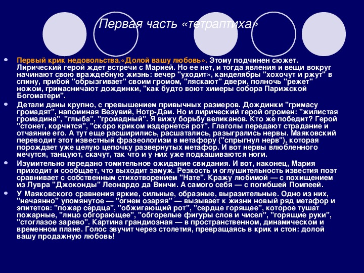 Облако в штанах презентация 11 класс