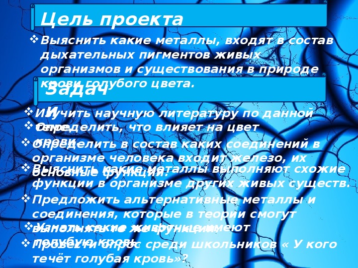 Голубая кровь миф или реальность проект по биологии