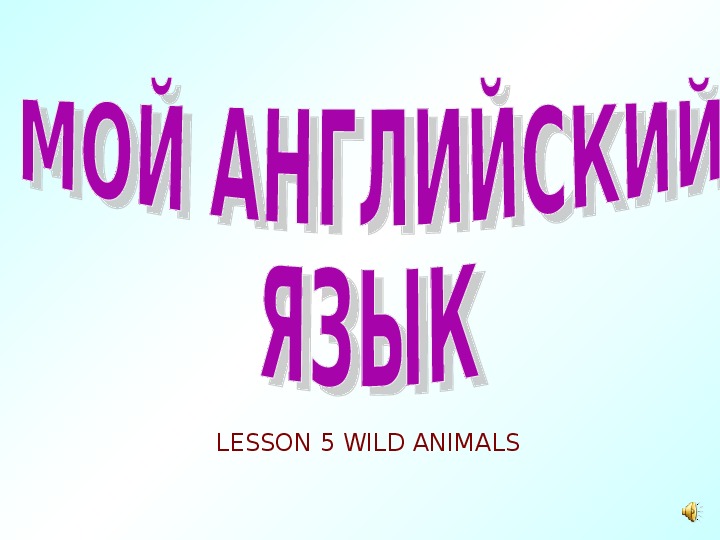 Презентация по английскому языку Животные