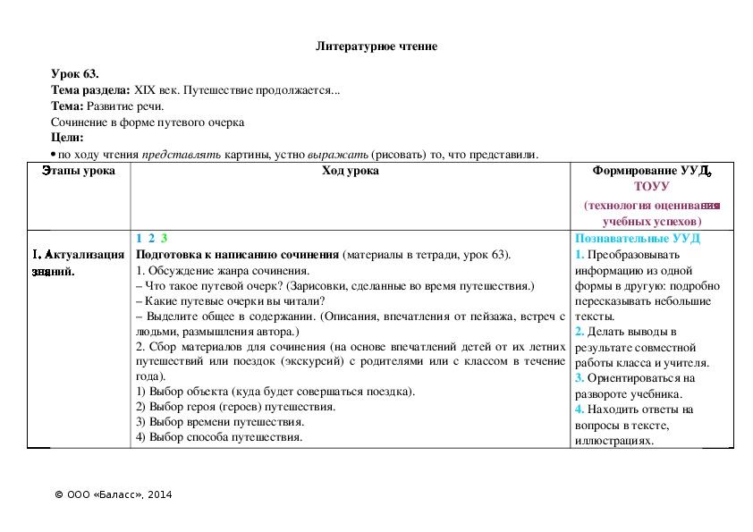 Обложка для материала Развитие речи. Сочинение в форме путевого очерка