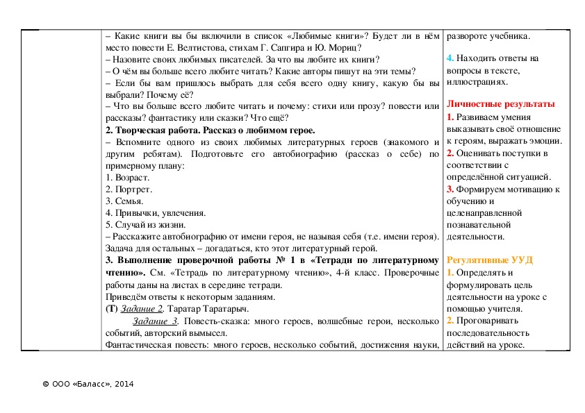 Тест по разделу литературная сказка