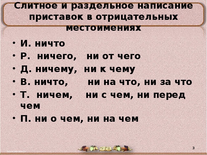 Никакой в приставке отрицательного местоимения