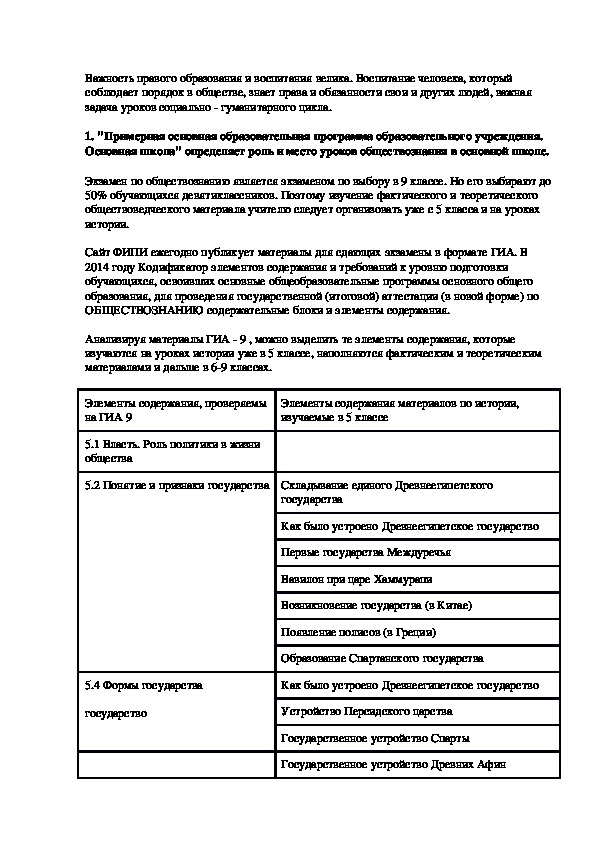 Обложка для материала Научная статья.  Формирование правовых знаний и правовой культуры на уроках истории древнего мира в 5 классах