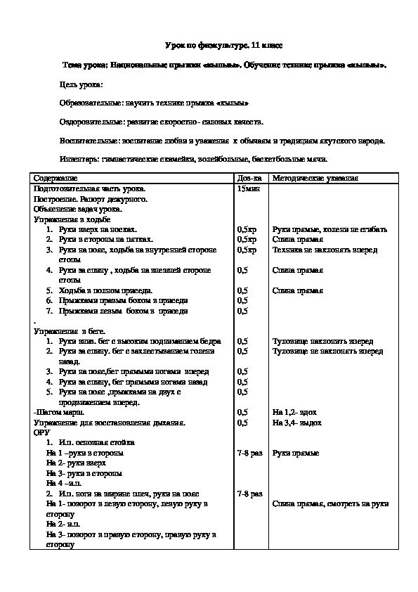Обложка для материала Урок по физкультуре