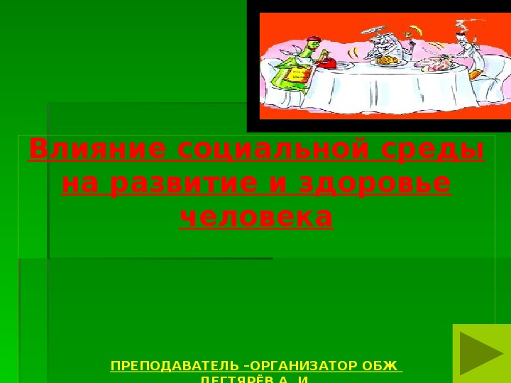 Влияние социальной среды на развитие и здоровье человека обж 6 класс презентация