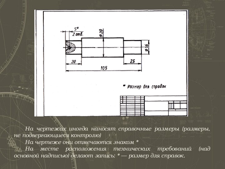 Нанесение размеров на чертежах презентация по черчению