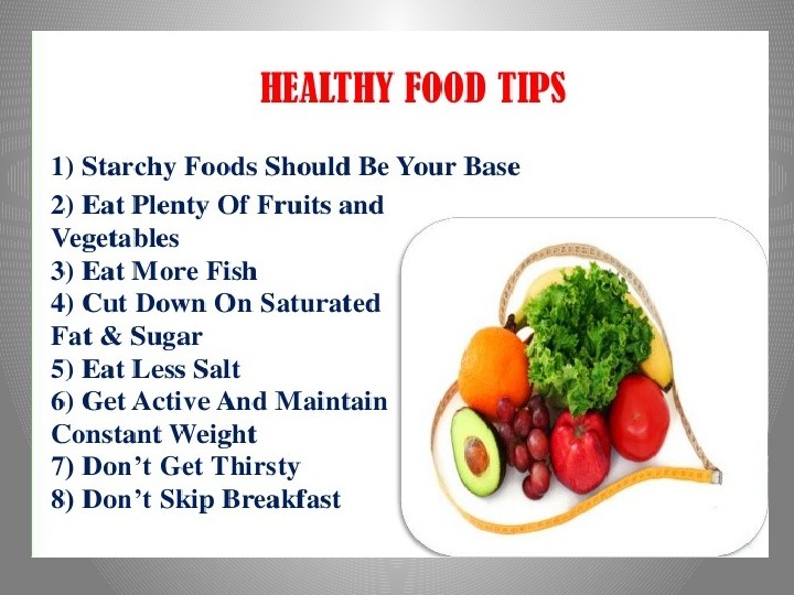 Презентация здоровая еда на английском языке