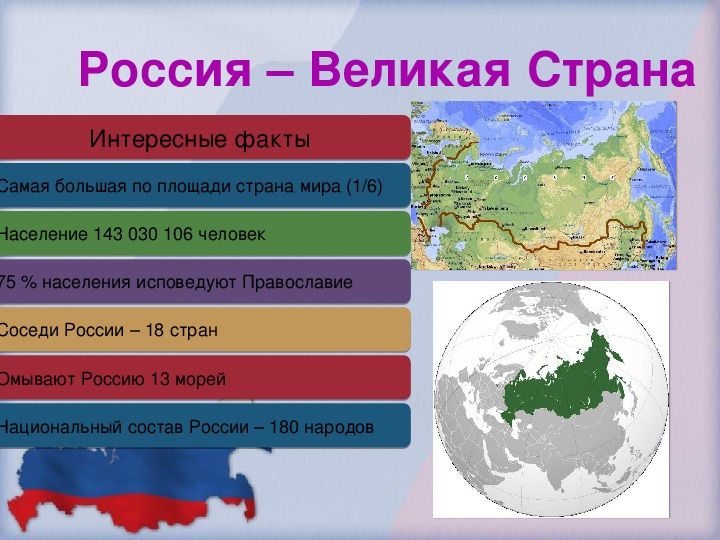 Опишите страну россии