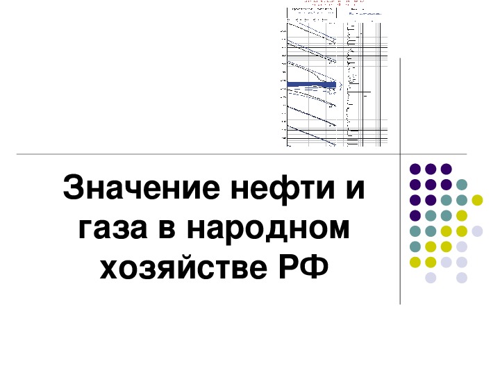 Презентация по дисциплине "Геология" - "Значение нефти и газа в народном хозяйстве РФ"