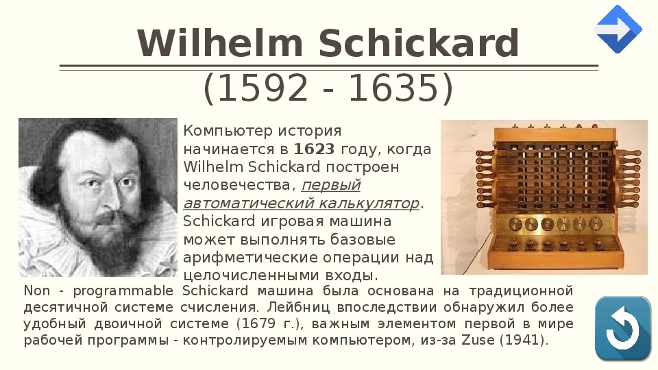 История информатики 5 класс. История информатики в лицах. Первый автоматический калькулятор Wilhelm Schickard.