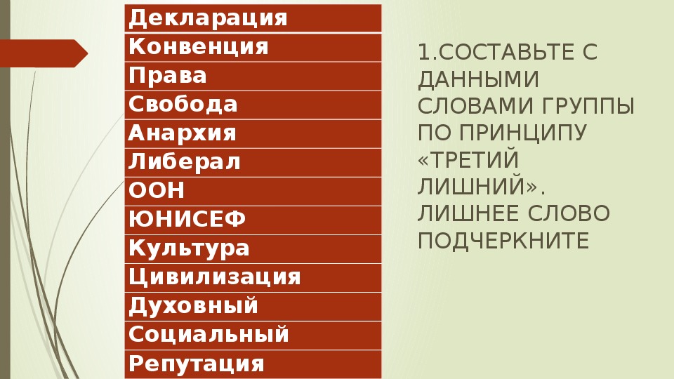 Работа  с терминами в курсе "Обществознание" 7 класс, УМК А.Ф.Никитина