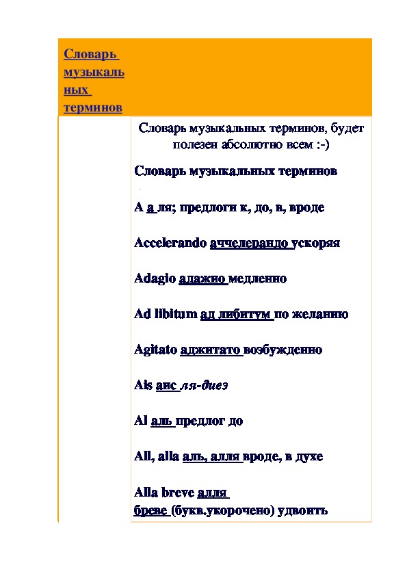 Обложка для материала Словарь музыкальных терминов, будет полезен всем