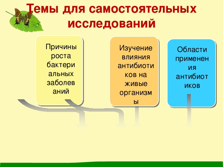 Влияние антибиотиков на живые организмы презентация