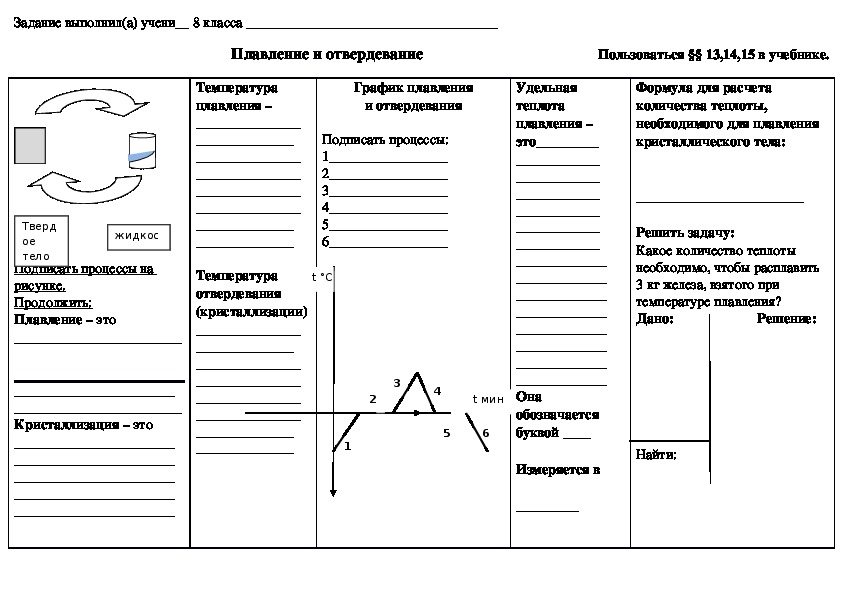 Карточки для самостоятельной работы учеников по физике