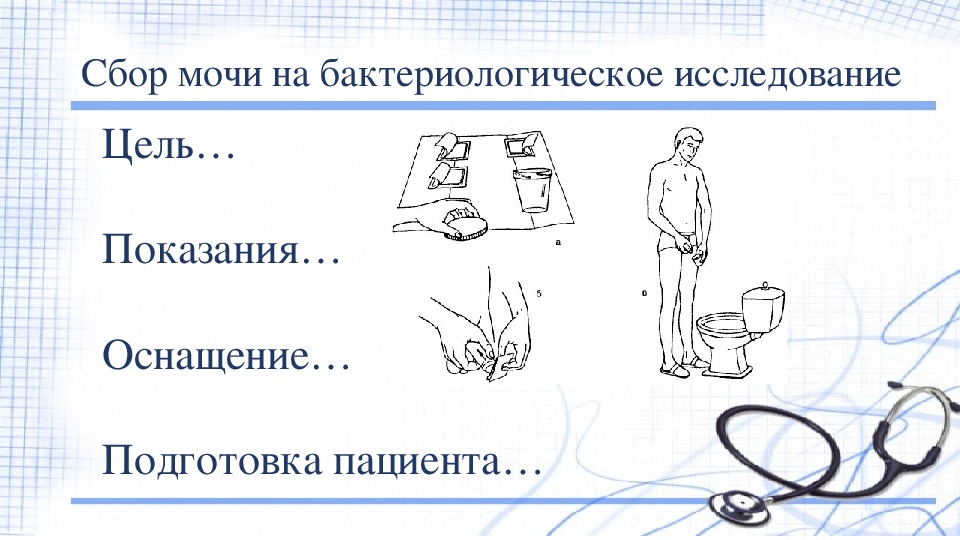 Алгоритм мочи. Сбор мочи на бактериологическое исследование. Бактериологическое исследование мочи алгоритм.