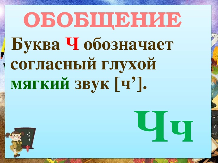 Буква ч и звук ч презентация