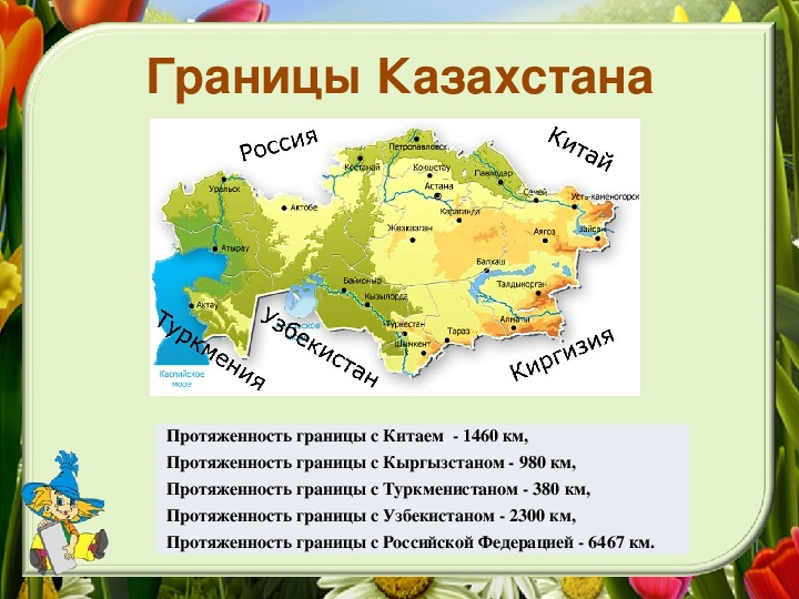 Территория казахстана кв км. Протяженность границ Казахстана с другими странами. Соседние государства с Казахстаном. Пограничные государства Казахстана.