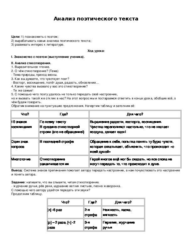 Обложка для материала Анализ поэтического текста