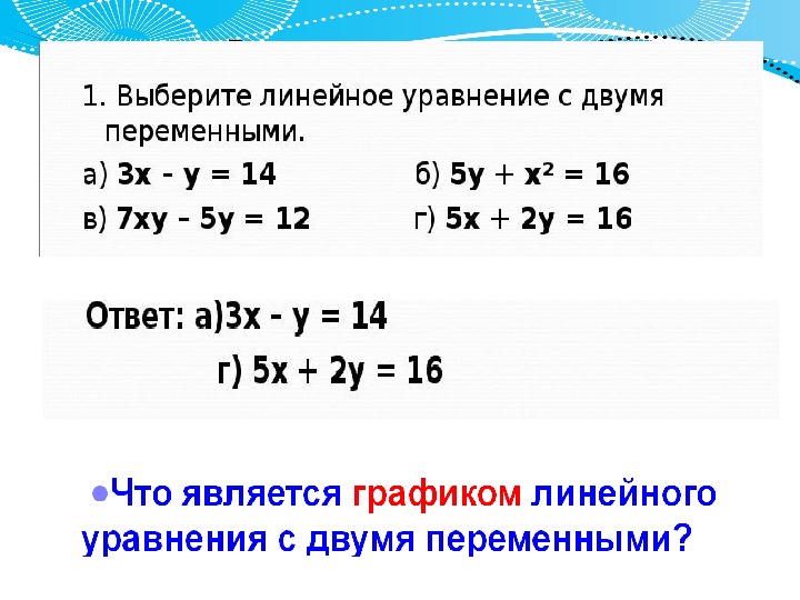 Уравнения с двумя переменными 7 класс мерзляк презентация