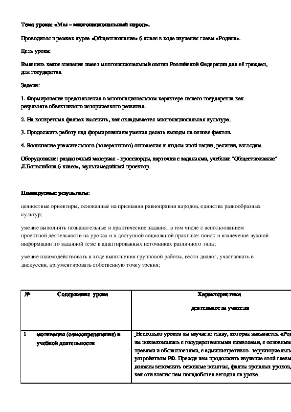 Обложка для материала Мы - многонациональный народ