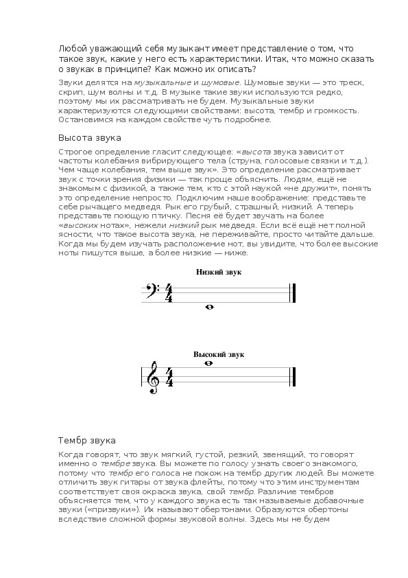 Обложка для материала Урок: Свойства звука