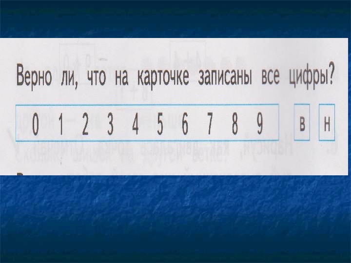 Записывающие карточки. Верно ли что на карточке записаны все цифры. Цифра (012)345-67-89.