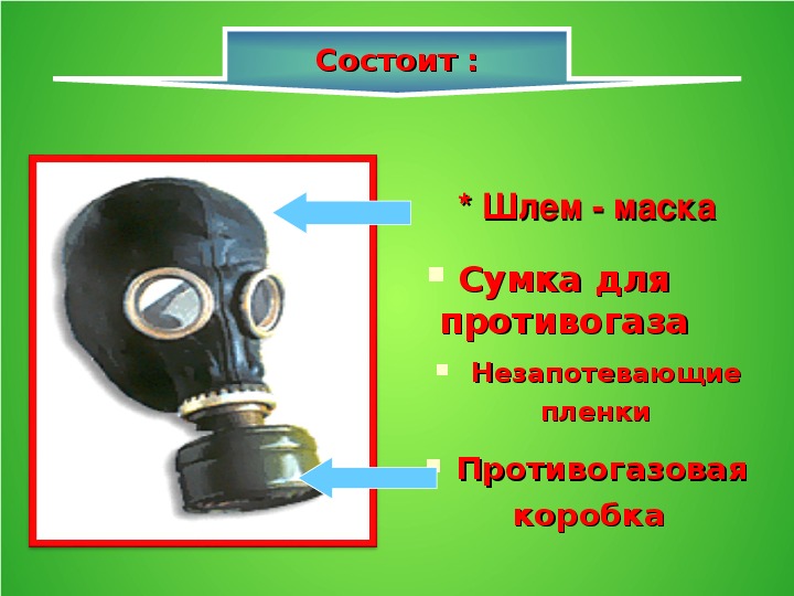 Устройство противогаза презентация